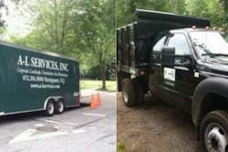 The stolen trucks and trailers have A-L Services Inc. name branded on them. Photo: Morris Plains Police
