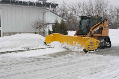The LD pushers are compatible with several types of lighter-duty equipment. Photo: Arctic Snow and Ice Products