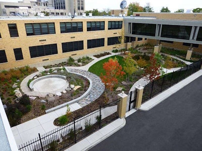 Buffalo Public School 197 features a mini ecosystem for the faculty to use along with their lessons. Photo: Joy Kuebler Landscape Architect