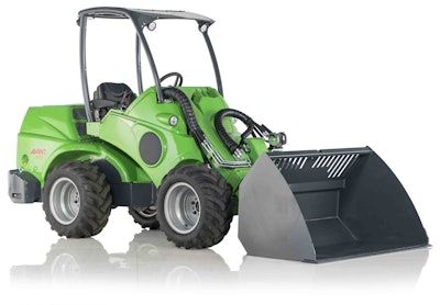 The new 755, seen here, is also available with a closed cab. Photo: Avant Tecno USA