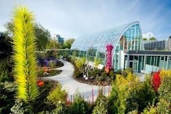 In creating a space to exhibit the celebrated glass works of sculptor Dale Chihuly, the designers clearly thought the living garden should delight visitors in its own right while functioning as the setting for magnificent artwork. Photo: Chihuly Garden and Glass