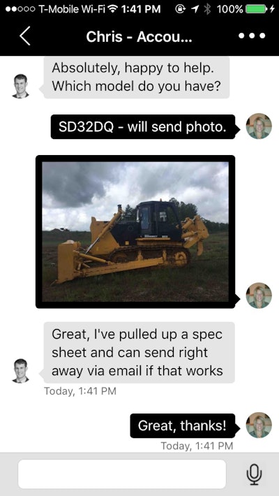 Through the DirectAssist app, users and IronDirect personnel can connect to share photos, upload docs and receive remote service assistance via voice, video and text.
