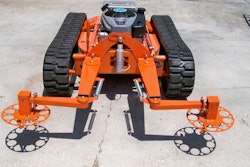 The weed trimmers each cut a 10-inch swath and their height can be adjusted by remote control. Photo: Evatech Inc.