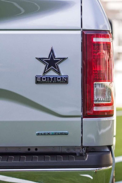 The Ford F-150 Dallas Cowboys edition badge Photo: Ford