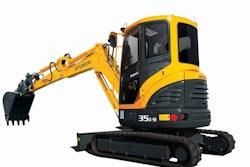 Pictured here is Hyundai’s R35Z-9 compact excavator. The company expects the new partnership to double its compact excavator sales. Photo: Hyundai Heavy Industries