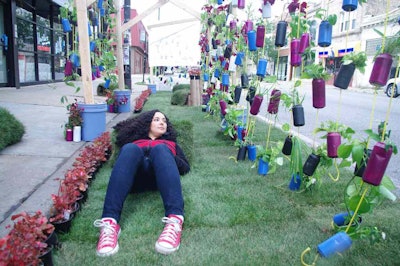 One of the benefits of the parklets created is having a green space for people to relax in. Photo: Mig Rod/Flickr