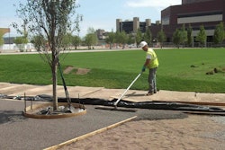 Blackstone Contractors, LLC installed the Porous Pave permeable pavement. Photo: Porous Pave