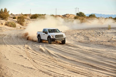 Ford announced horsepower and torque ratings this week for its 2017 F-150 Raptor. Photo: Ford