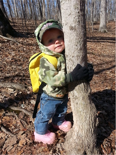 Anyone can hug a tree, take a picture, and share it on social media to participate in #Hugs2Give. Photo: American Forests
