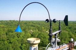 The Ameriflux Tower at Morgan-Monroe State Forest in Indiana monitors micro-meterological data. Photo: Indiana University