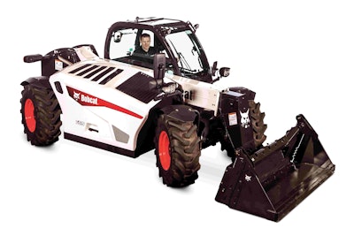 The V519 VersaHANDLER comes standard with an enclosed, air-conditioned cab. Photo: Bobcat