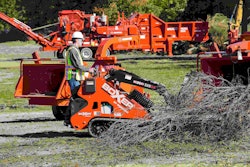 In addition to seeing the larger equipment in action, participants were invited to try out Morbark’s Boxer line of compact utility loaders. Photo: Morbark