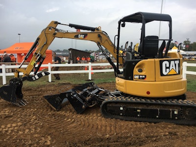 Caterpillar decided to think outside the box with its new 304.5E2 XTC. Photo: Jill Odom