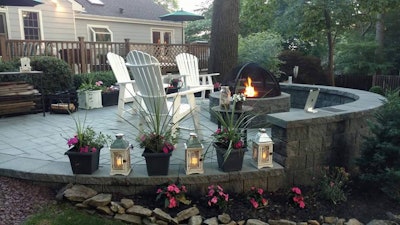 There are several fuel options for fire pits, each with its own pros and cons. Photo: Black River Landscape Management