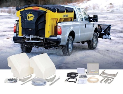 In this image, components of the pump system are shown along with the 25-gallon tanks. Photo: Fisher Engineering