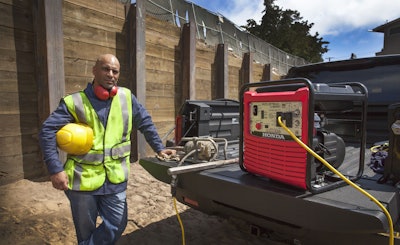The EB2800i provides 5.1 hours of operation per tankful of gas at rated load or 12.1 hours at ¼ load. Photo: Honda