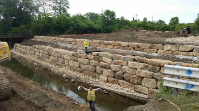 Semper Fi’s jobs vary from small residential jobs to large shoreline restoration ones like this Photo: Semper Fi Land Services and Preservation
