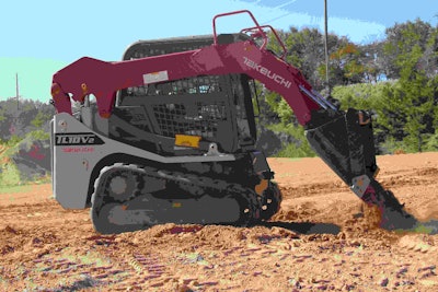 The TL10V2 delivers 5 percent greater operating capacity than the manufacturer’s TL10 radial machine. Photo: Takeuchi-US