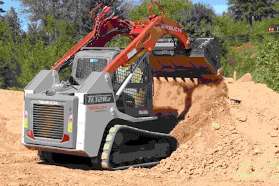 Takeuchi’s TL12R2 is powered by a Kubota 3.8-liter diesel engine that produces 111.3 horsepower. Photo: Takeuchi-US