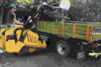 Hydraulic flow ranges from 8.1 gallons per minute up to 15.5 gpm, depending on the demand of the attachment. Photo: Vermeer