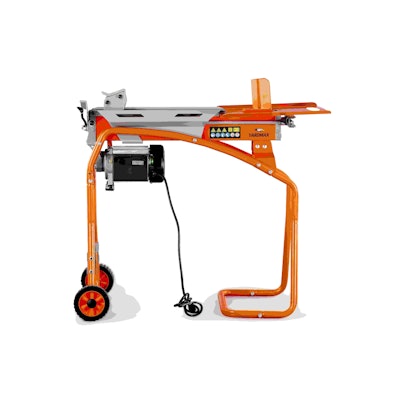 The electric splitter is lightweight and maneuverable. Photo: YARDMAX