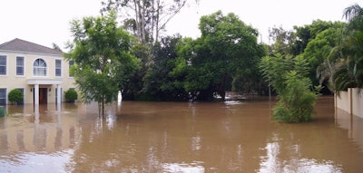 Flood waters not only deprive turfgrass of oxygen but can leave layers of sediment as well. Photo: Tatiana Gerus