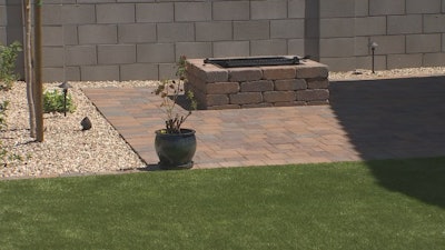 David Bell redid the Roe’s backyard free of charge and also included a fire pit. Photo: 3TV