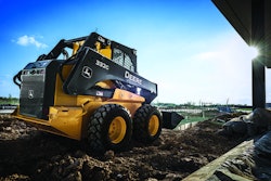 The JDLink alerts owners if the machine is outside certain set boundaries or operating outside predetermined times. Photo: John Deere