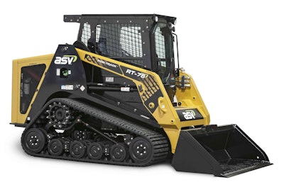ASV’s RT-75 Posi-Track compact track loader boasts high ground clearance, low ground pressure and superior traction for a variety of conditions, from fragile turf, mud and wet ground to slopes, ice and snow. Photo: ASV LLC