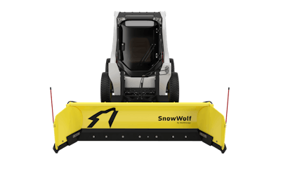SnowWolf’s new QuattroPlow combines four functions into one attachment with no extra harnesses or controllers. Photo: SnowWolf