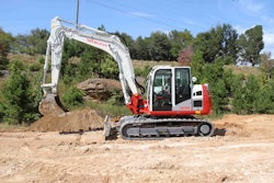 Takeuchi’s TB2150 is powered by a 114-horsepower Tier 4 Final Deutz TCD 3.6-liter turbocharged diesel engine. Photo: Takeuchi-US