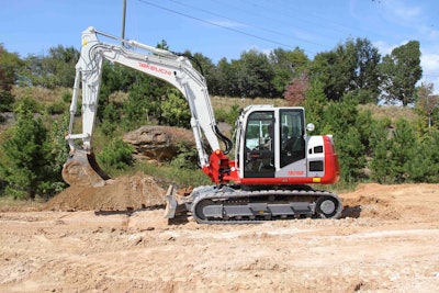 Takeuchi’s TB2150 is powered by a 114-horsepower Tier 4 Final Deutz TCD 3.6-liter turbocharged diesel engine. Photo: Takeuchi-US