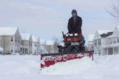 Snow-focused companies can use the GrandStand MULTI FORCE for snow without having to buy a mowing deck. Photo: Toro