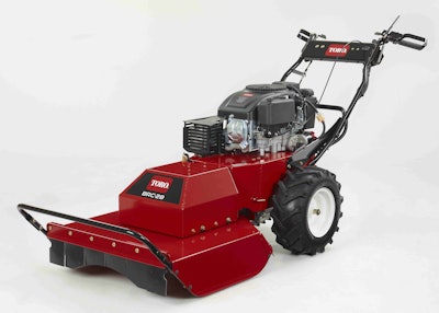 Toro is going after both landscape professionals and residential consumers with its new brush cutter, which will be available early next year. Photo: Toro