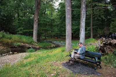 The Green Road Project provides a woodland garden for wounded service members at the Walter Reed National Military Medical Center. Photo: Lisa Helfert/Institute for Integrative Health