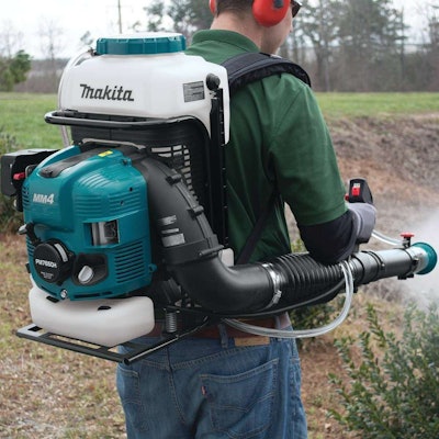 The mist blower handles fertilizer and pesticides. Photo: Makita