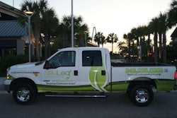 New Leaf Landscape Management’s only truck and trailer were stolen last week leaving them with no equipment. Photo: New Leaf Landscape Management