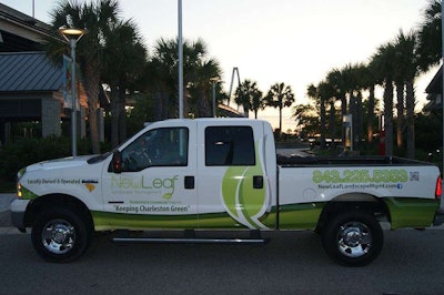 New Leaf Landscape Management’s only truck and trailer were stolen last week leaving them with no equipment. Photo: New Leaf Landscape Management