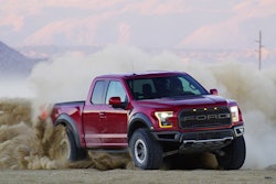 2017 Ford Raptor Driving Through the Sand