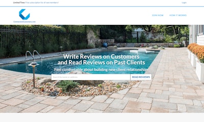 Contractors Customer's Company Home Page Featuring a Backyard Swimming Pool