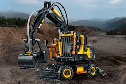 The latest collaboration between Lego and Volvo Construction Equipment is the Volvo EW160E.