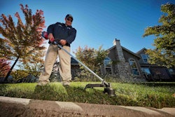 Milwaukee Tool says its M18 “FUEL” String Trimmer reaches full throttle in under a second and provides up to an hour of run-time per charge. Photo: Milwaukee Tool
