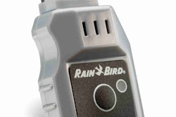The plug-in device and mobile app provide simple irrigation management and automatic weather-based scheduling adjustments. Photo: Rain Bird