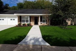 Front yard installation by Turf Supply USA in Houston, Texas.