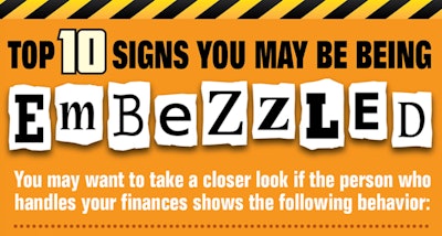 Top 10 Signs of Embezzlement