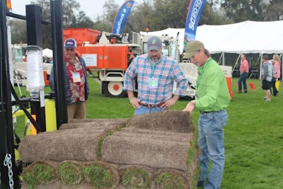 Participants at a midwinter conference and field day event