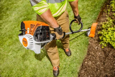 Stihl Bed Redefiner Being Used by Landscape Professional