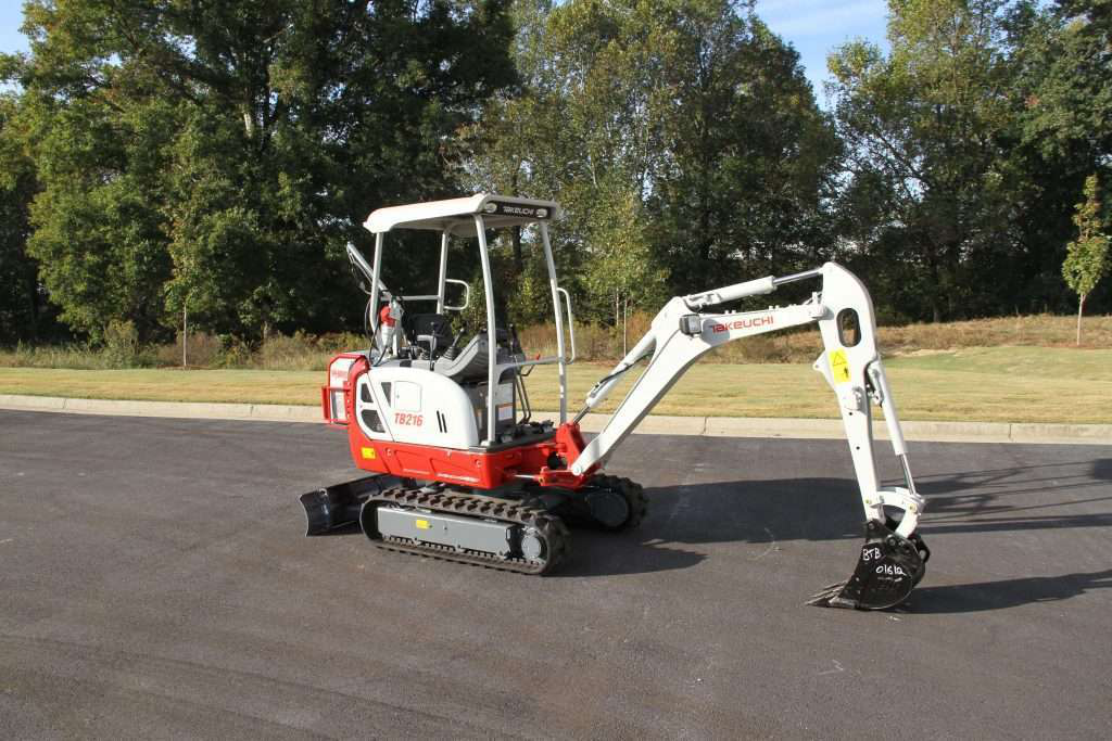 Takeuchi Compact Excavator Parked in Lot