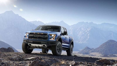 2017 Ford Raptor Parked in Mountain Range