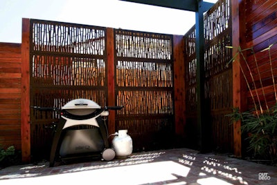 The panels are available in 10 unique designs. OutDeco USA calls this one ‘Bungalow’. Photo: OutDeco USA